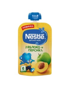 Пюре Яблоко Персик Nestle Нестле 90г Оао "малоритский консервноовощесушильный комбинат"