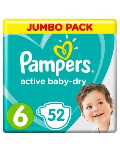 Подгузники Pampers Памперс Active Baby Dry Extra Large 13 18 кг 52 шт Procter & gamble.