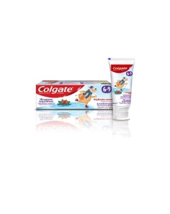 Паста зубная детская от 6 до 9 лет с фторидом Colgate Колгейт клубника мята туба 60мл Colgate-palmolive