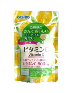 Витамин С со вкусом лимона Orihiro Орихиро таблетки 0 5г 120шт Orihiro co