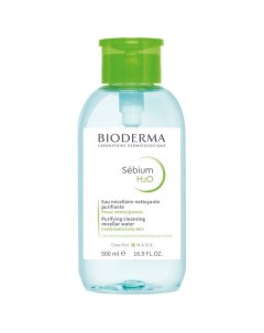 Вода мицеллярная для жирной и проблемной кожи лица H2O Sebium Bioderma Биодерма помпа 500мл Naos (bioderma)