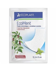 Пластырь перцовый с ментолом EcoMent Ecoplast 10см x 15см Лсэз ооо нордепласт