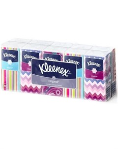 Носовые платочки Kleenex Клинекс Original белые 10 шт 10 упак Kimberly-clark