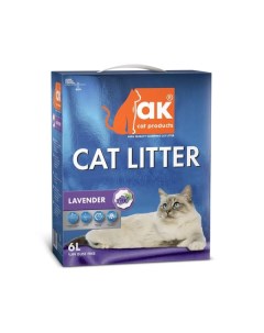 Наполнитель для кошек Lavender AK Cat 6л Ak mineral madencilik tr