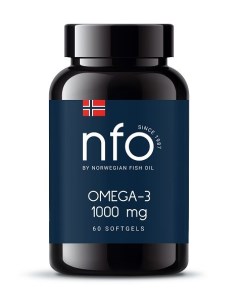 Омега 3 1000мг NFO Норвегиан фиш оил капсулы 1450мг 60шт Pharmatech as