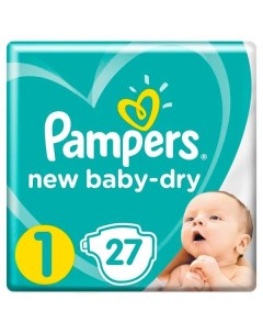 Подгузники 2 5кг New Baby Dry Pampers Памперс 27шт Procter & gamble.