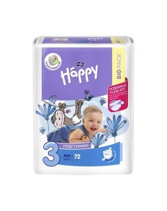 Подгузники гигиенические для детей Baby Happy Bella Белла 5 9кг 72шт р Midi 3 Белла ооо