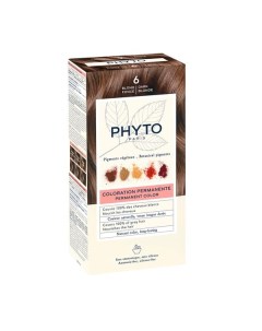 Набор Phyto Фито Краска краска для волос 50мл тон 6 Темный блонд Молочко 50мл Маска защита цвета 12м Laboratoires phytosolba