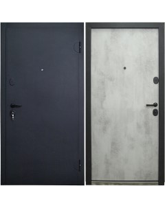 Дверь входная металлическая Акустика 970 мм правая цвет черный бетон Без бренда