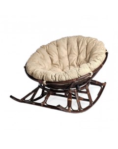 Кресло качалка Папасан V 20C 110x60x60 см ротанг бежево коричневый Без бренда