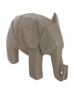 Статуэтка декоративная Слон оригами 12 5x14 см серебристо черная Atmosphera