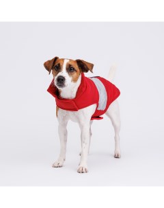 Куртка со светоотражающей полосой для собак L красная Rurri