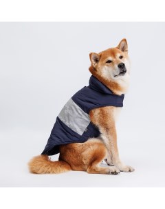 Куртка со светоотражающей полосой для собак L синяя Rurri