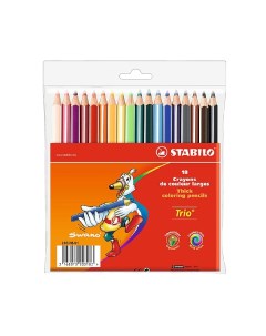 Набор карандашей цветных Trio 18 цв Stabilo
