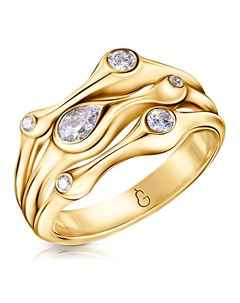 Кольцо из жёлтого золота с бриллиантами Бронницкий ювелир