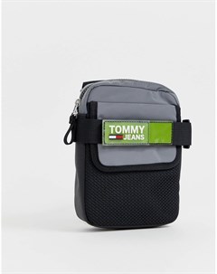 Серая сумка со светоотражающей отделкой Tommy jeans