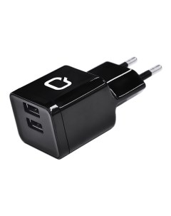Сетевое зарядное устройство Energy 2USB 3A черный Charger 0061 кабель microUSB Qumo