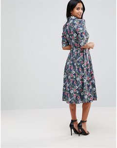 Платье на пуговицах с цветочным принтом Uttam boutique petite
