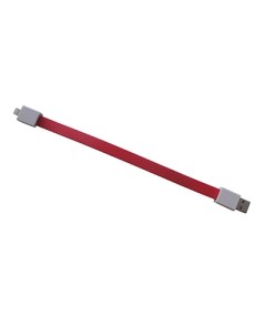 Кабель USB Apple iPhone lightning дизайн браслет плоский красный Promise mobile