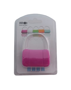Кабель USB 2 в 1 iPhone 2 3 4 MicroUSB брелок пурпурный Promise mobile