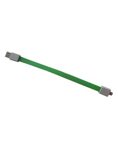 Кабель USB Apple iPhone Lightning дизайн браслет плоский зеленый Promise mobile