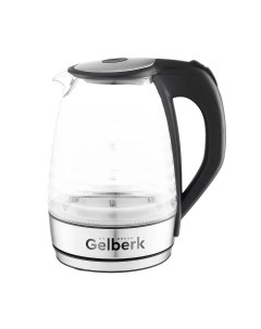 Чайник электрический GL KG20 1 7 л серебристый прозрачный Gelberk
