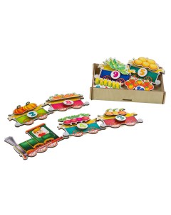 Игровой набор Липучка Поезд с овощами Paremo