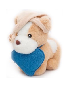 Щенок Оскар 20 25 см с голубым сердцем и в бежевом колпаке с кисточкой 0709020 57 60 ДСВ Unaky soft toy