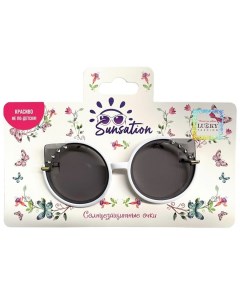 Солнцезащитные очки д детей Кошачий взгляд с декором из страз Т22450 Lukky