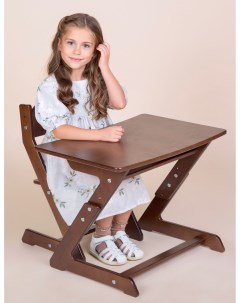 Детский стол и стул растущий комплект столик и стульчик деревянный орех Конек горбунек