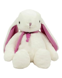 Мягкая игрушка Кролик 38 см белый фиолетовый Lapkin