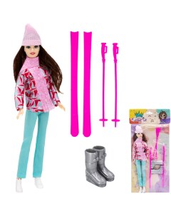Кукла 931LYS лыжница в пак Miss kapriz