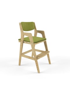 Детский растущий стул Вуди Без покрытия с чехлом Олива Робин wood