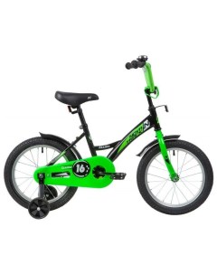 Велосипед Strike 2022 городской детский рама 16 колеса 16 зеленый черн Novatrack