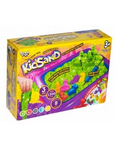 Набор ДТ Кинетический песок KidSand в кор 3 цвета 1 2 кг АльянсТрест Danko toys