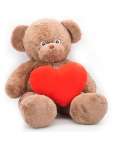 Мишка Аха Великолепный 50 70 см с большим красным флисовым сердцем 0938350BS 45 ДСВ Unaky soft toy