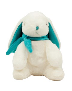 Мягкая игрушка Кролик 21 см белый бирюзовый Lapkin