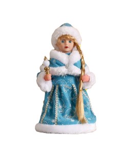 Кукла Снегурочка Голубая шубка с посохом 30 см 3555386 Зимнее волшебство