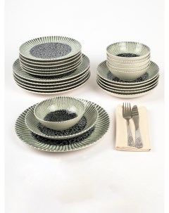 Набор столовой посуды 24 предмета обеденный сервиз на 6 персон набор тарелок Porline porselen
