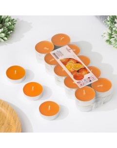 Завод Набор чайных свечей ароматизированных Апельсин 20 штук Омский свечной