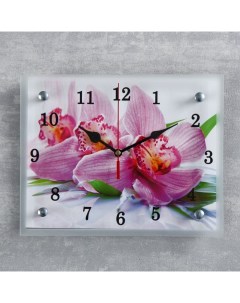 Часы настенные серия Цветы Орхидея 20х25 см Сюжет