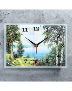 Часы настенные серия Природа Озеро 25х35 см Сюжет
