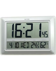 Настенные настольные часы LCW015NR19 с измерением температуры Rhythm