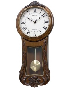 Кварцевые музыкальные настенные часы с боем CMJ546NR06 с деревянным корпусом Rhythm
