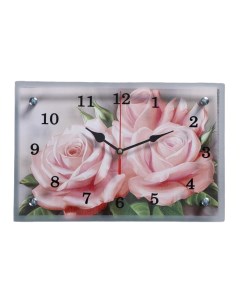 Часы настенные серия Цветы Розы 20х30 см Сюжет
