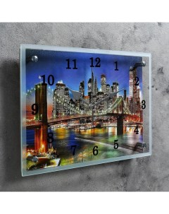 Часы серия Город Ночной город и архитектура 25х35 см Сюжет