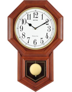 Кварцевые музыкальные настенные часы с боем CMJ501FR06 с деревянным корпусом Rhythm