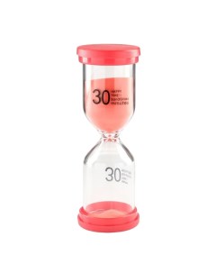 Песочные часы Happy time на 30 минут 4 4 х 12 6 см красные Nobrand