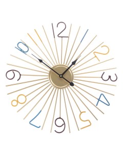 Часы кварцевые настенные цветные цифры 50 х 50 см Jjt
