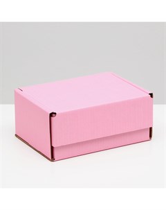 Коробка самосборная розовая 22 х 16 5 х 10 см Upak land